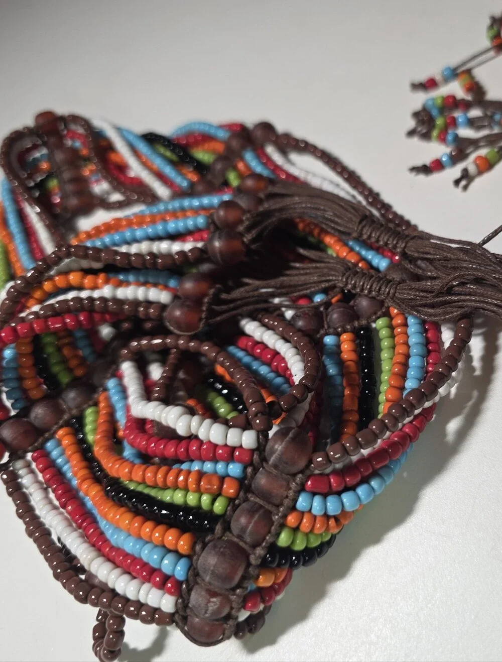 Boho Multicolor Beaded Tassel Belt | Festival Statement Waist Belt